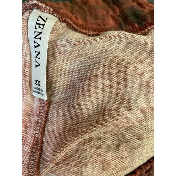Zenana French Terry Tie Dye Drawstring Jogger 2X (818BPK) - Picture 3 of 6